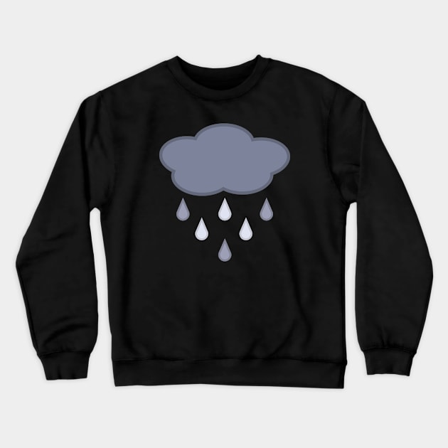Stormy Day Rain Cloud in Black Crewneck Sweatshirt by Kelly Gigi